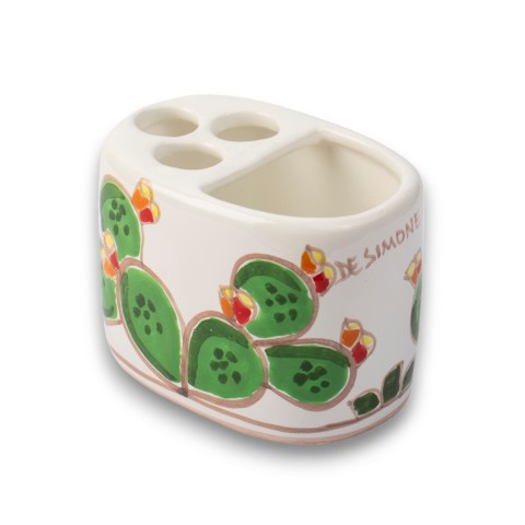 Portaspazzolini Fichi d'India ceramiche de simone Portaspazzolini Fichi d'India ceramiche de simone